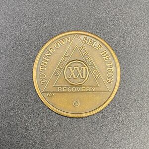 Alcoholics Anonymous 21 Year Medallion Coin